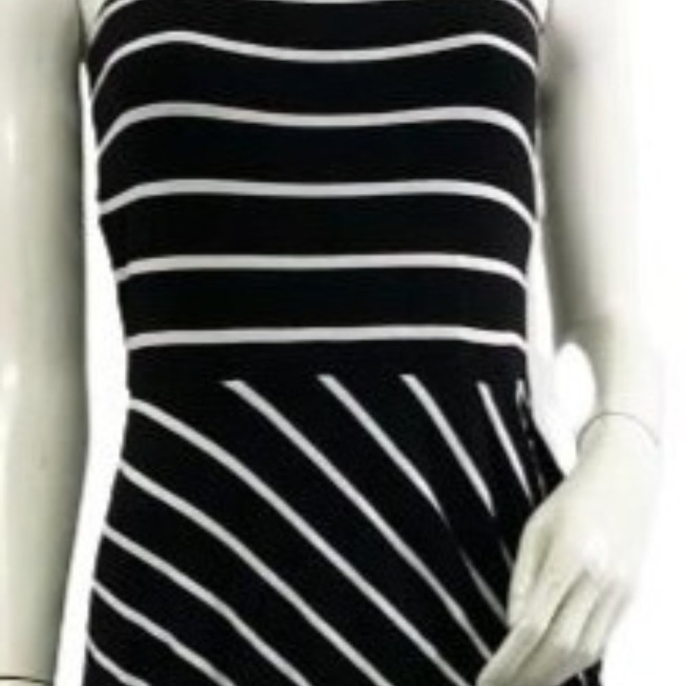 Ann Taylor Dress Black tWhite Size M SKU 000062-1